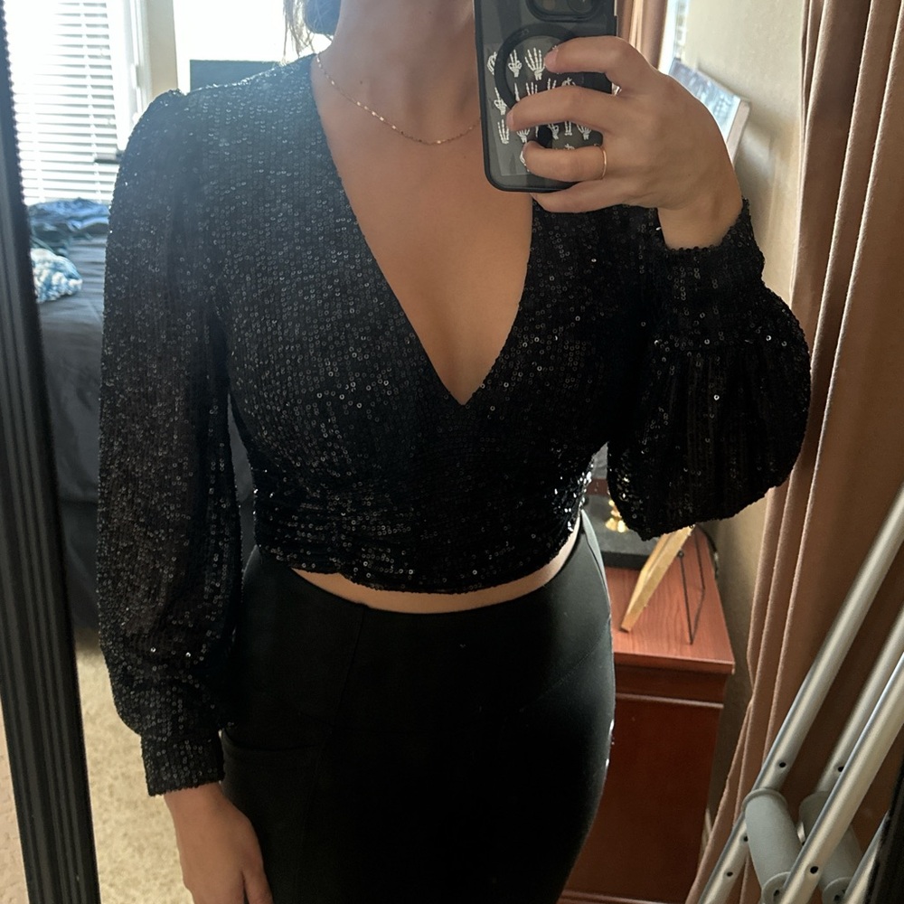 Sequin Crop top